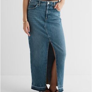 BRAND NEW WITH TAGS! Express denim maxi skirt with front slit! SOLD !!